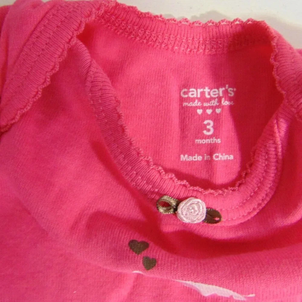 Carter's Lot of 5 Baby Bodysuits Size 3 month
